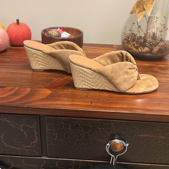 STAUD women’s Dahlia suede espadrille wedge sandals - Picture 6 of 16